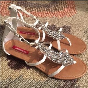 Crystal flat sandals